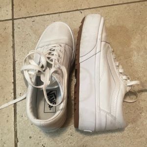 White Vans Old Skool Stacked